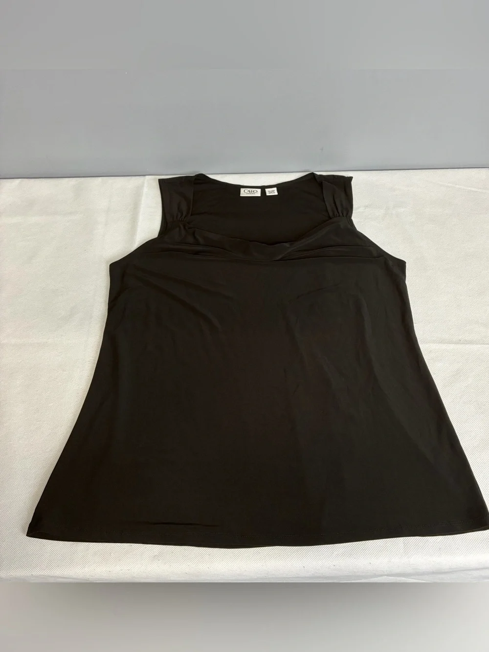 Cato Black Tank Top Women's Sz 14/16W Sleeveless Blouse